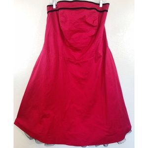 Vintage Torrid Red Polka Dot Rockabilly A-Line Dress with Crinoline-Size 18
